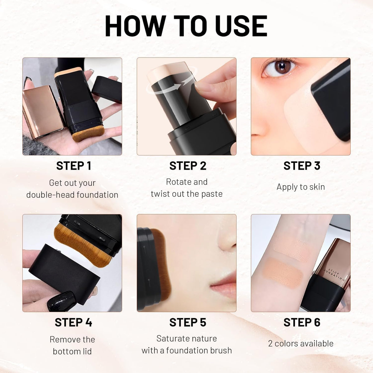 AuraVeil™ Dual-End Foundation Stick